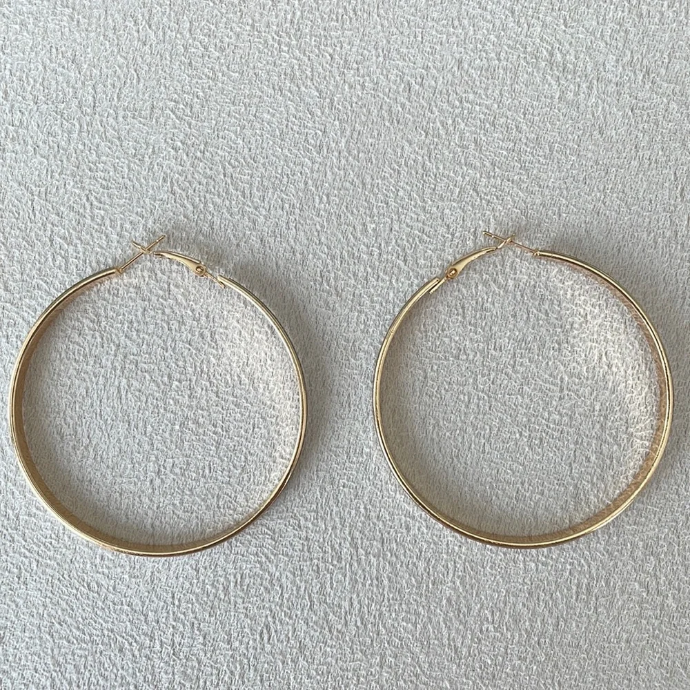 Gold + sparkle hoop earrings